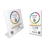 1 - Google értékelésgyűjtő NFC állvány + NFC kártya QR kóddal és ajándék nyakbaakasztóval