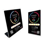 1 - Google értékelésgyűjtő NFC állvány + NFC kártya QR kóddal és ajándék nyakbaakasztóval