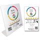 7 - Google értékelésgyűjtő NFC állvány + NFC kártya QR kóddal és ajándék nyakbaakasztóval - fehér - angol