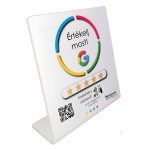 2 - Google értékelésgyűjtő NFC állvány QR kóddal (1db)