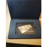 3 - Fém, SAJÁT LOGÓDDAL egyedileg gravírozott Google értékelésgyűjtő NFC kártya QR kóddal (1db)