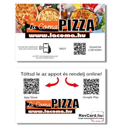 4 - Egyedi designnel ellátott Google értékelésgyűjtő NFC kártya QR kóddal és ajándék nyakbaakasztóval (1db)
