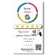 6 - Google értékelésgyűjtő NFC kártya QR kóddal és ajándék nyakbaakasztóval - fehér - angol