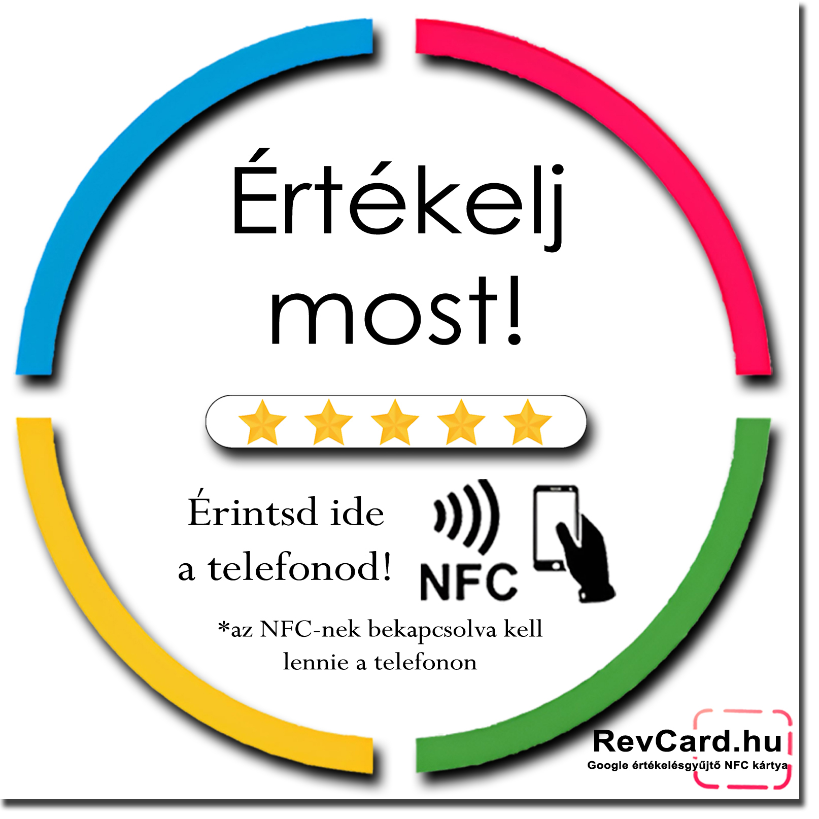 NFC Google értékelésgyűjtő tábla